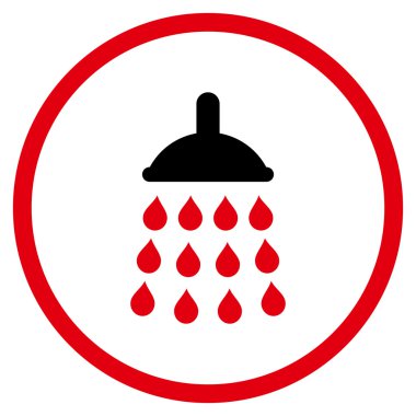 Duş düz vektör simgesi