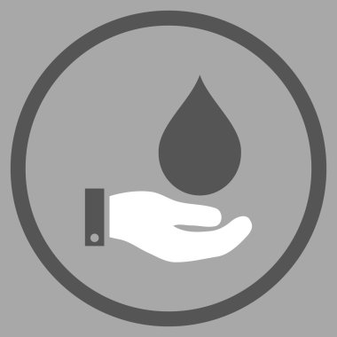 Su hizmet düz vektör simgesi