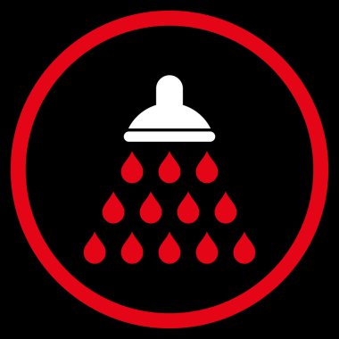 Duş düz vektör simgesi