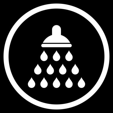 Duş düz vektör simgesi