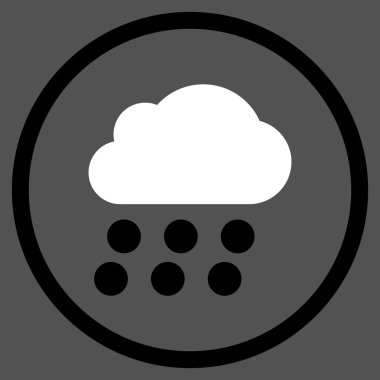 Yağmur bulutu düz vektör simgesi