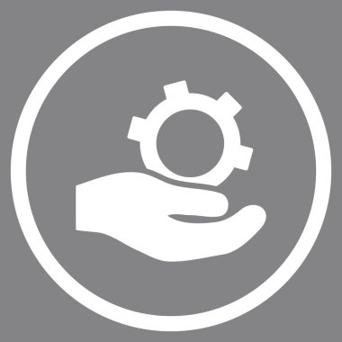 Mühendislik hizmet düz vektör simgesi