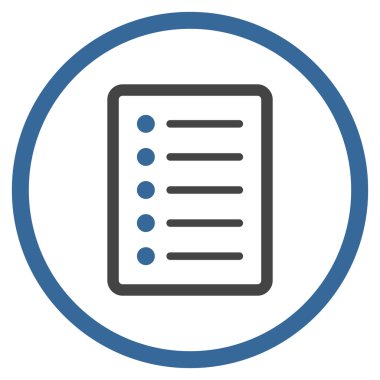 Liste sayfa düz vektör simgesi