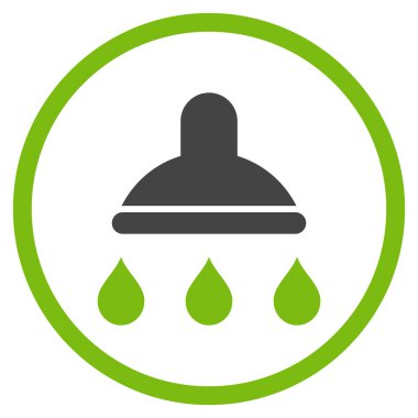 Duş düz vektör simgesi