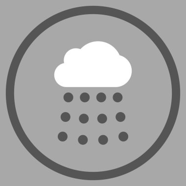 Yağmur bulutu düz vektör simgesi