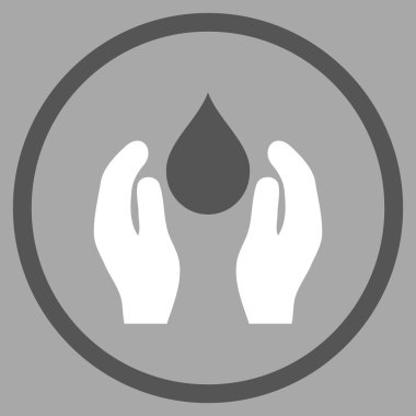 Su bakımı düz vektör simgesi