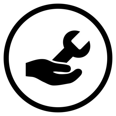 Onarım hizmeti düz vektör simgesi