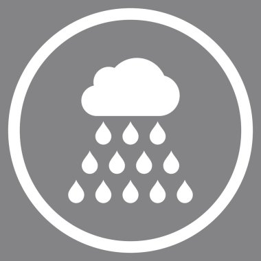 Yağmur bulutu düz vektör simgesi