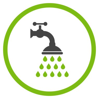 Duş musluk düz vektör simgesi