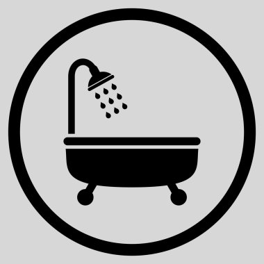 Duş banyo düz vektör simgesi