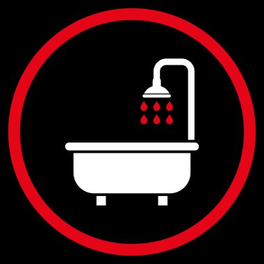 Duş banyo düz vektör simgesi