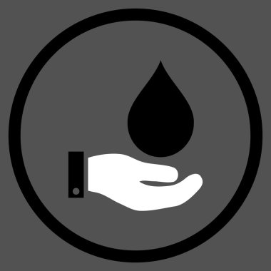 Su hizmet düz vektör simgesi