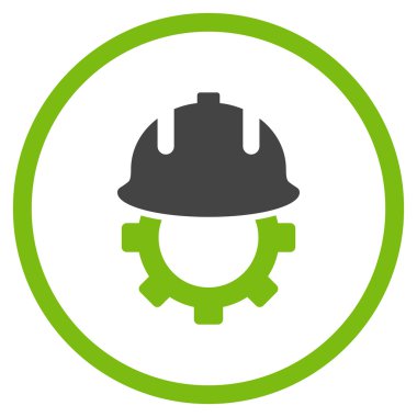 Geliştirme kask düz vektör simgesi