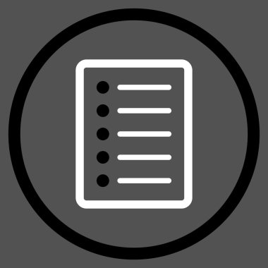 Liste sayfa düz vektör simgesi