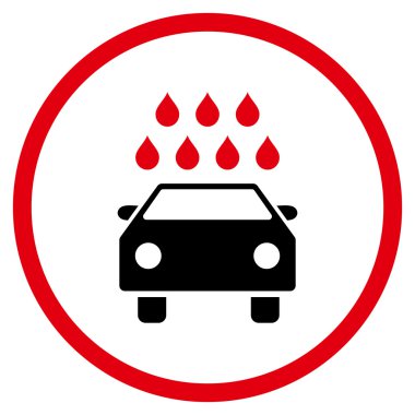 Araba duş düz vektör simgesi