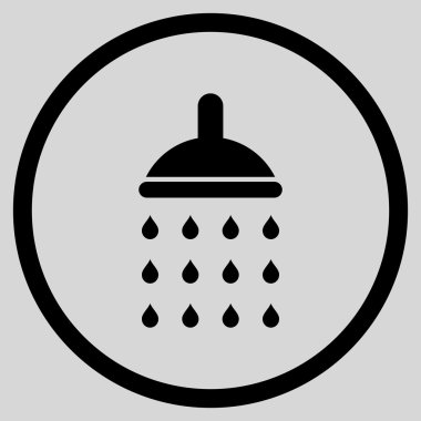 Duş düz vektör simgesi