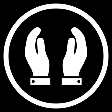 Bakım el düz vektör simgesi