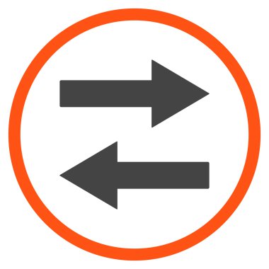 Yatay Çevir okları vektör simge düz