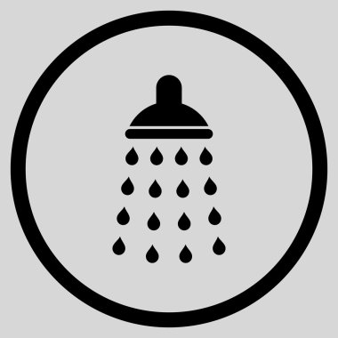 Duş düz vektör simgesi