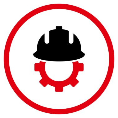 Geliştirme kask düz vektör simgesi