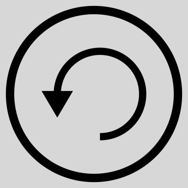 Saatin tersi yönde düz vektör simge döndürmek