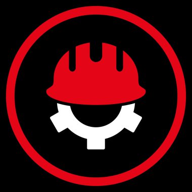 Geliştirme kask düz vektör simgesi