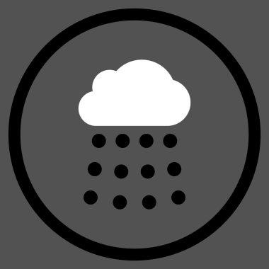 Yağmur bulutu düz vektör simgesi