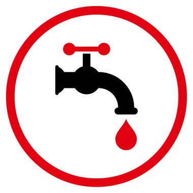 Su musluk düz vektör simgesi