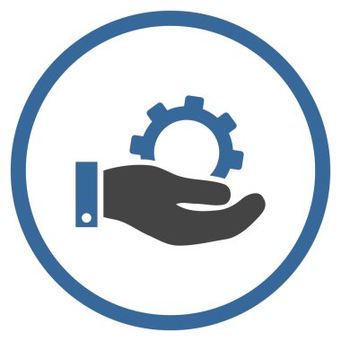 Hizmet düz vektör simgesi