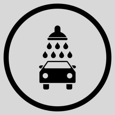 Araba duş düz vektör simgesi