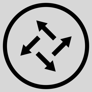 Santrifüj oklar düz vektör simgesi