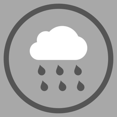 Yağmur bulutu düz vektör simgesi