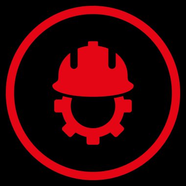 Geliştirme kask düz vektör simgesi