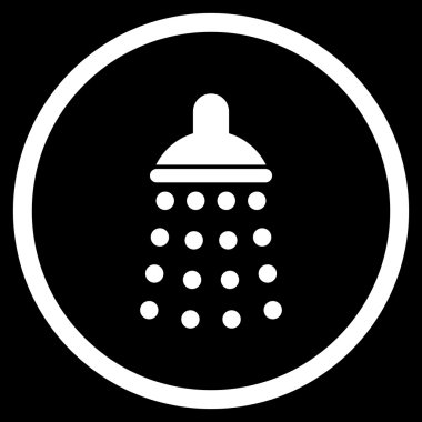 Duş düz vektör simgesi