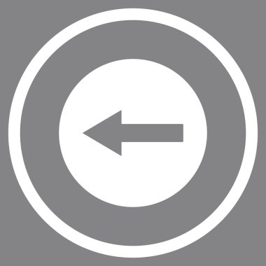 Sol yönlü ok düz vektör simgesi