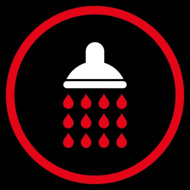 Duş düz vektör simgesi