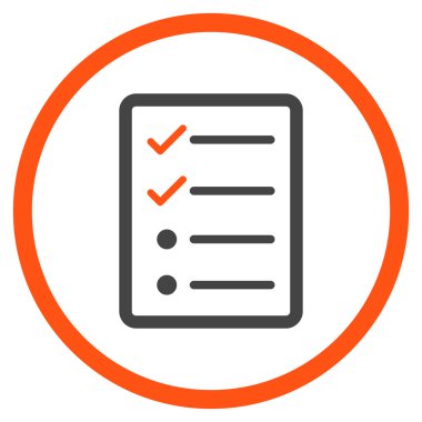 Denetim listesi sayfa düz vektör simgesi