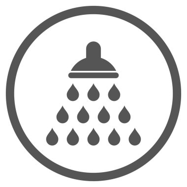 Duş düz vektör simgesi