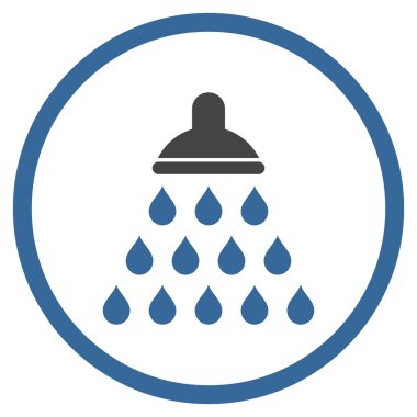 Duş düz vektör simgesi