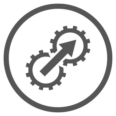 Dişli Tümleştirme düz vektör simgesi