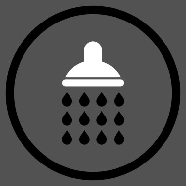 Duş düz vektör simgesi