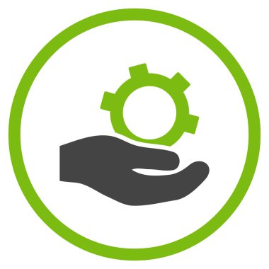 Mühendislik hizmet düz vektör simgesi