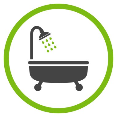 Duş banyo düz vektör simgesi