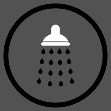 Duş düz vektör simgesi