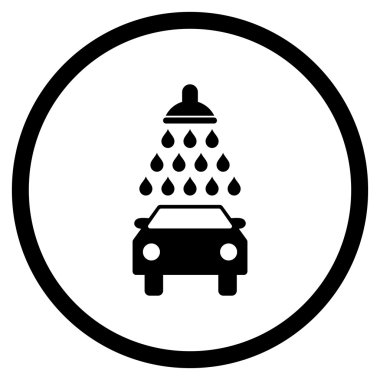 Araba duş düz vektör simgesi