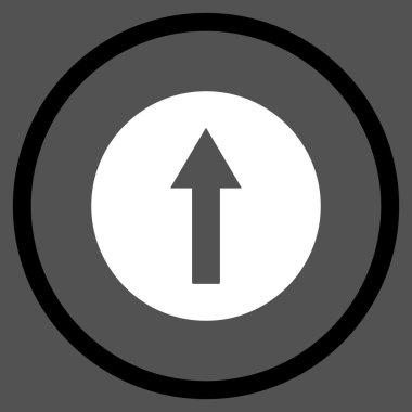 Yukarı yönlü ok düz vektör simgesi