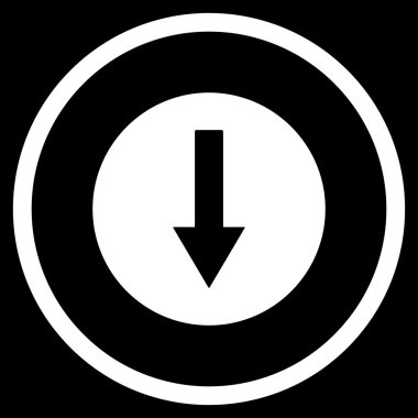 Yuvarlak ok düz vektör simgesi