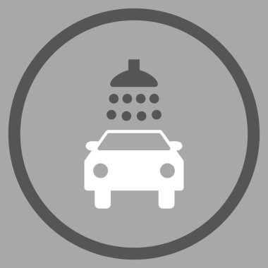 Araba duş düz vektör simgesi