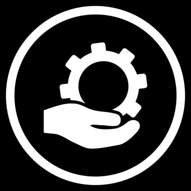 Hizmet düz vektör simgesi