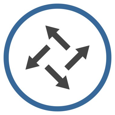 Santrifüj oklar düz vektör simgesi